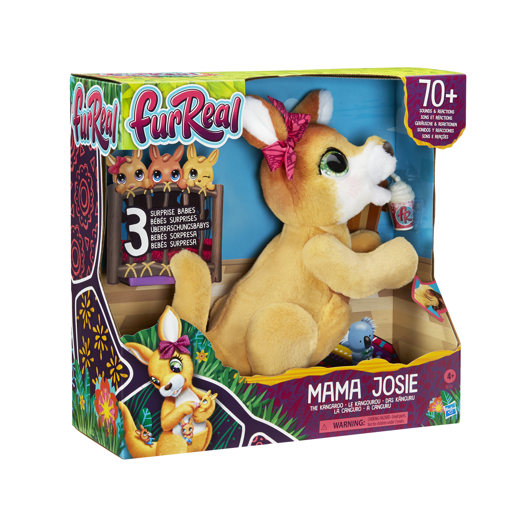 Интерактивная игрушка Hasbro FurReal Friends Кенгуру мама Джози и ее кенгурята (E6724) - фото 1