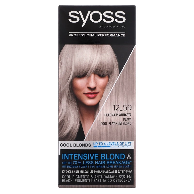 Краска для волос Syoss 12-59 Холодный Платиновый блонд, 115 мл - фото 1