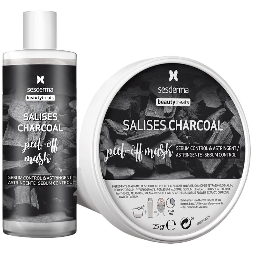 Маска-пилинг для лица Sesderma Beauty Treats Salises Charcoal Peel-Off Mask 75 мл + 25 г - фото 1