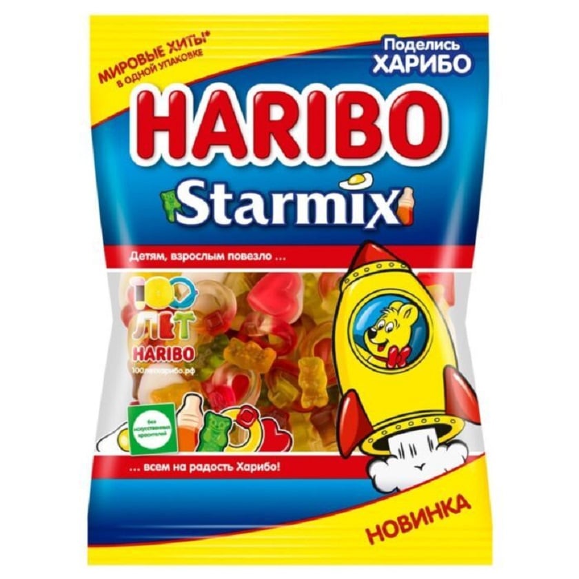 Жувальні желейні цукерки Haribo Happy Starmix 80 г - фото 1