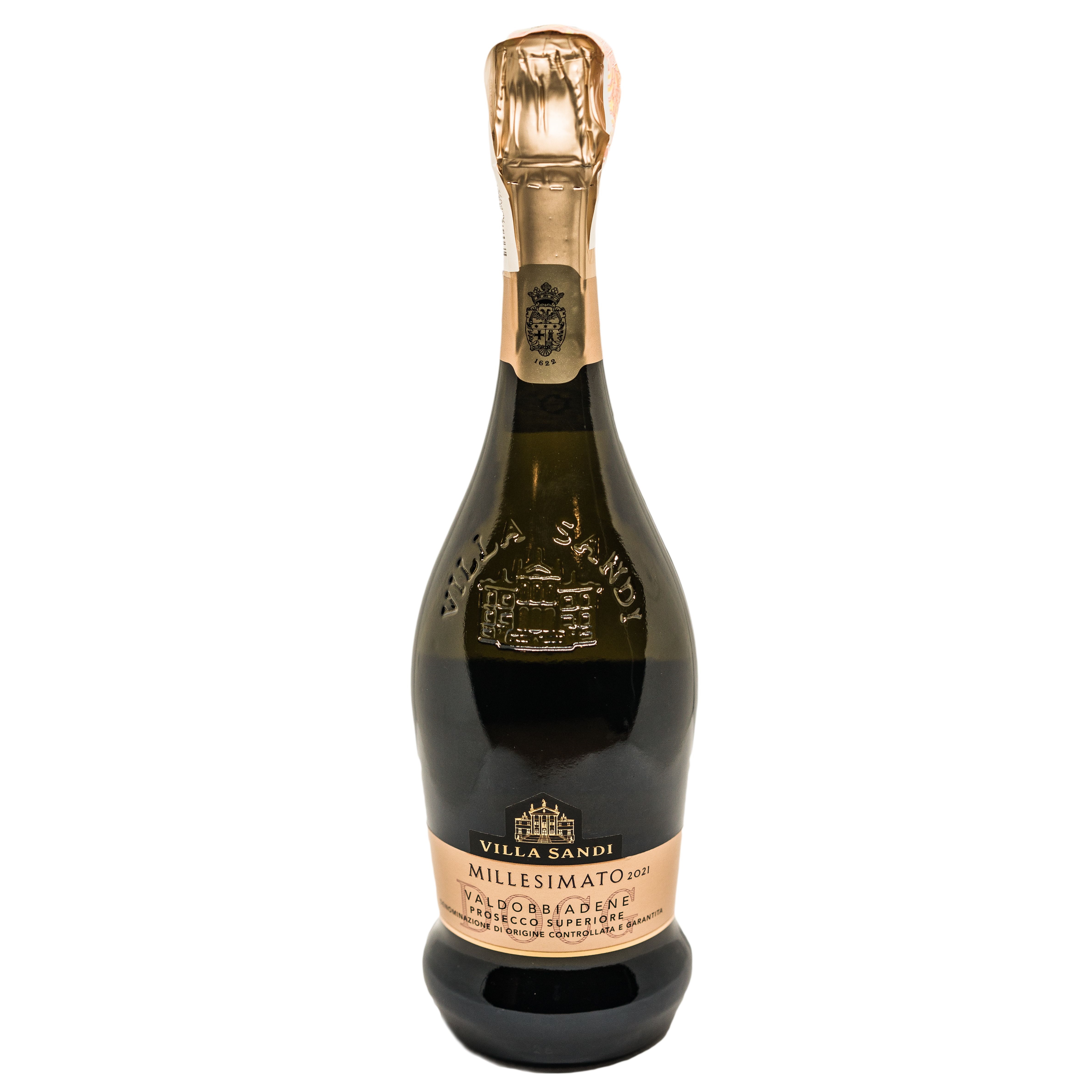 Ігристе вино Villa Sandi Valdobbiadene Prosecco Superiore DOCG Brut Millesimato, біле, брют, 0,75 л - фото 1