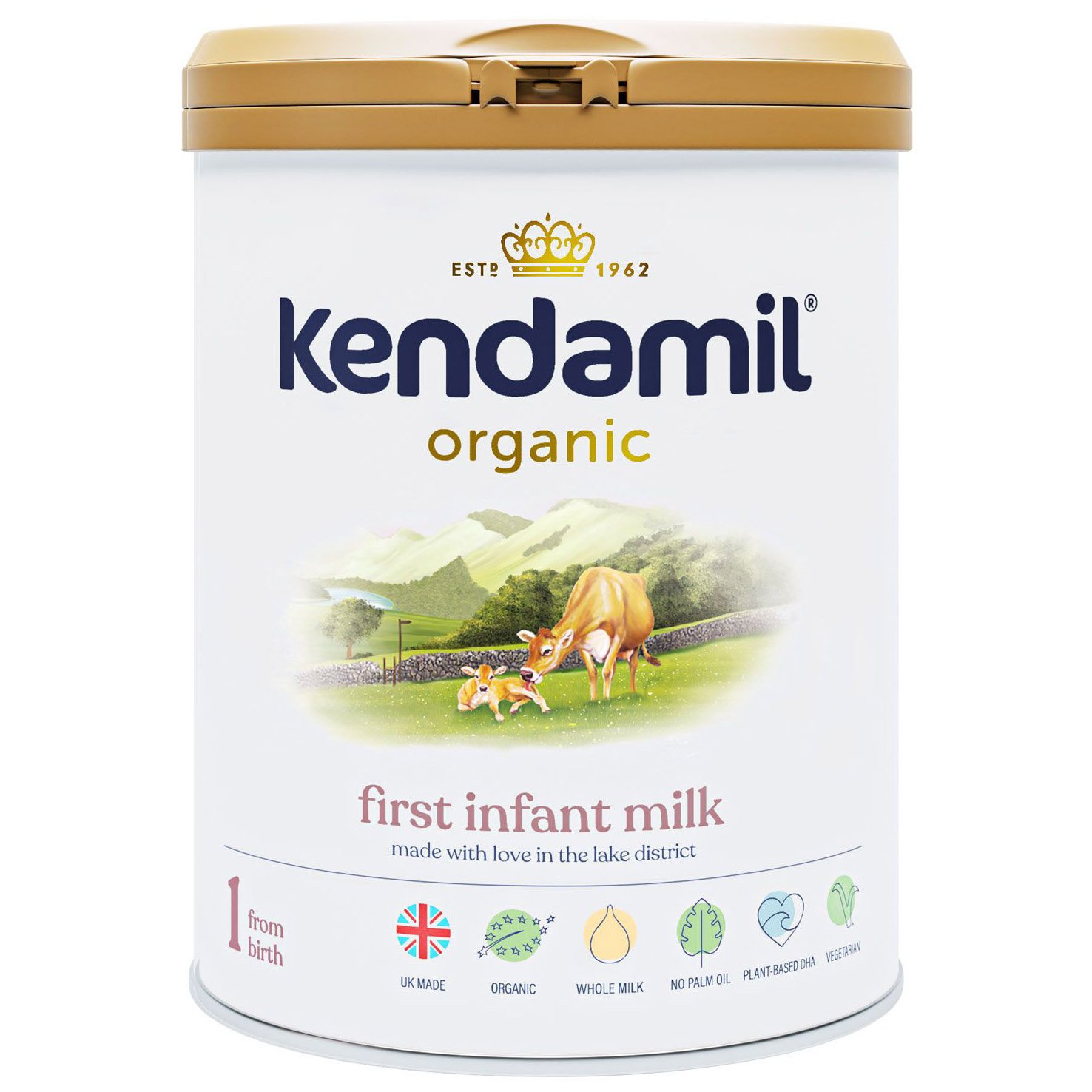 Органічна суха молочна суміш Kendamil Organic 1 від народження до 6 місяців 800 г - фото 1