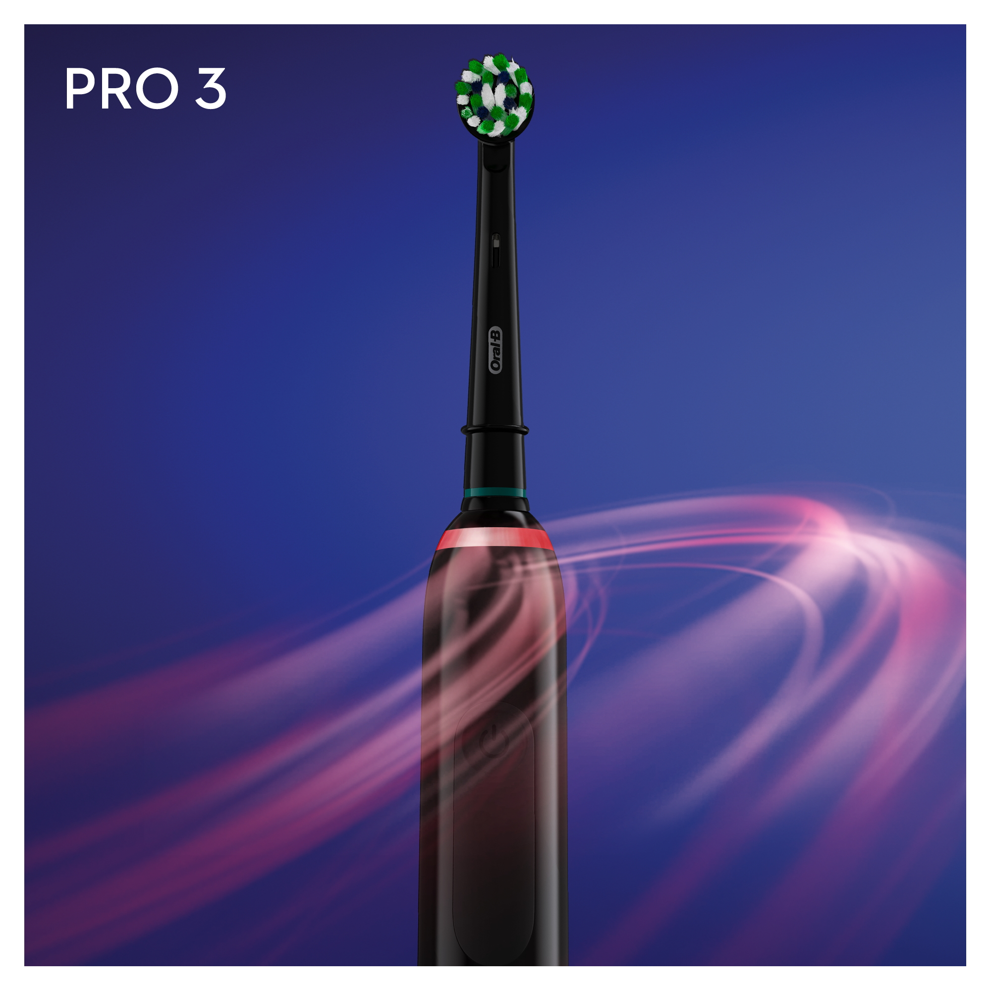 Електрична зубна щітка Oral-B Pro 3 3500 СrossAсtion + футляр, чорна - фото 4