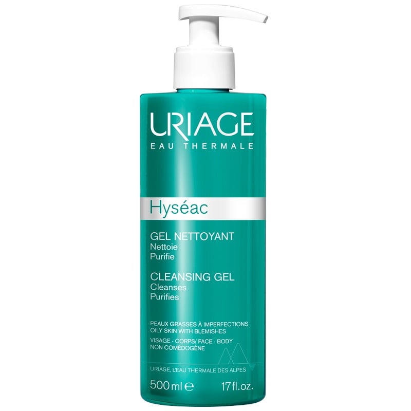 Гель для лица Uriage Hyseac Очищающий мягкий, для комбинированной и жирной кожи, 500 мл - фото 1