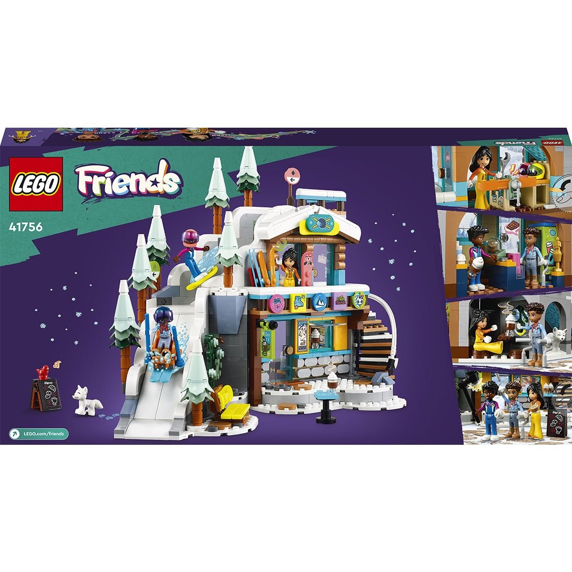 Конструктор LEGO Friends Святкова гірськолижна траса й кафе, 980 деталей (41756) - фото 2
