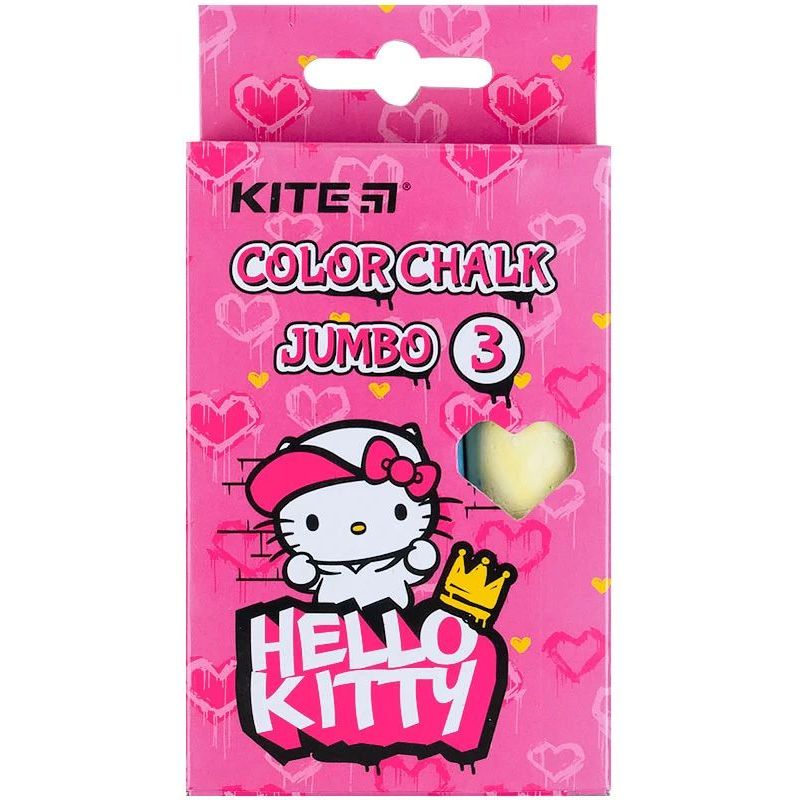 Крейда кольорова Kite Hello Kitty Jumbo 3 шт. (HK21-077) - фото 1