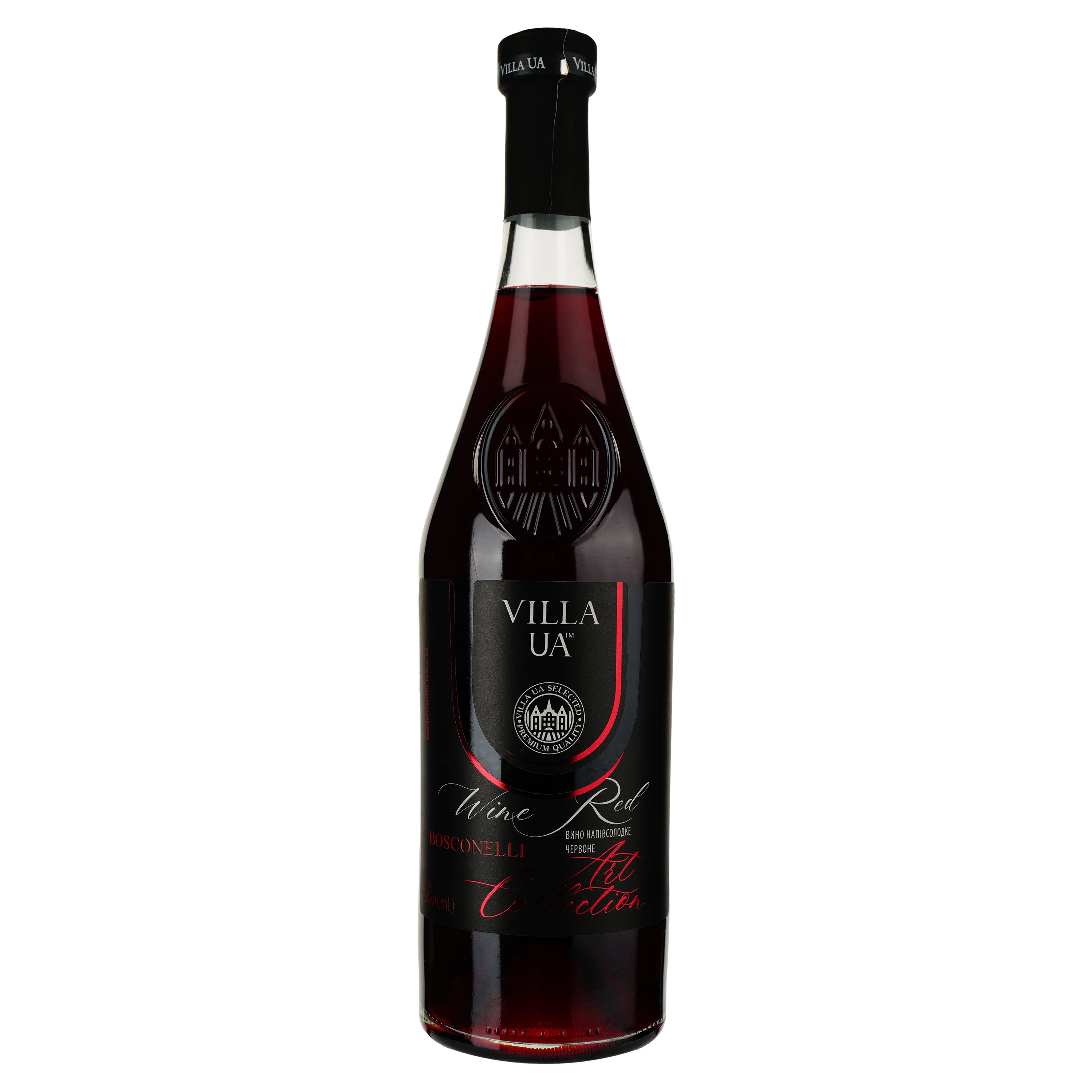 Вино Villa UA Босконеллі червоне напівсолодке 0.75 л - фото 1