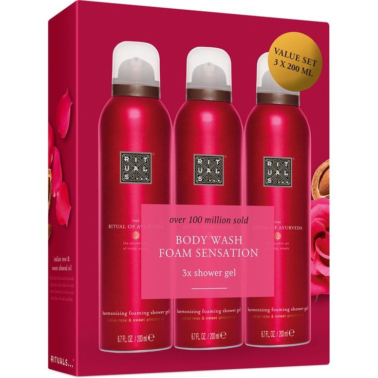 Набор пенок для душа Rituals The Ritual of Ayurveda Shower Foam Value Pack 220 мл 3 шт. - фото 2