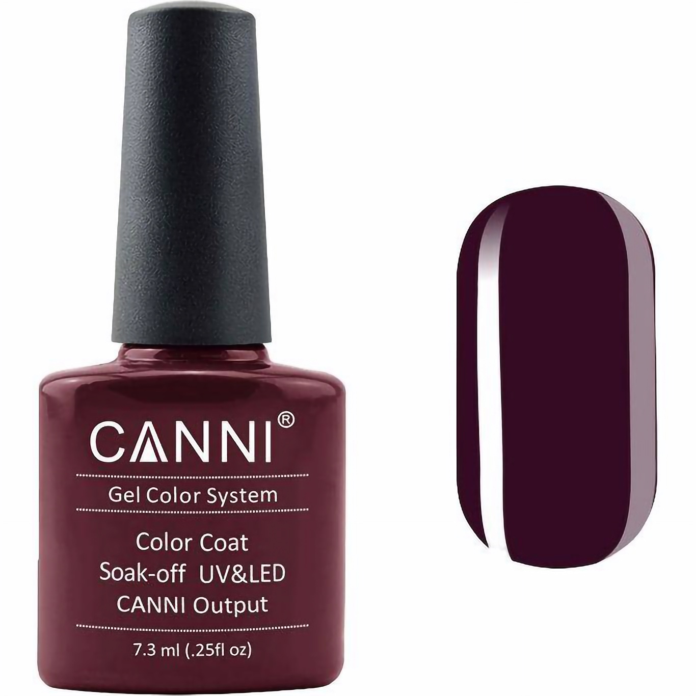 Гель-лак Canni Color Coat Soak-off UV&LED 102 темний коричнево-червоний 7.3 мл - фото 1