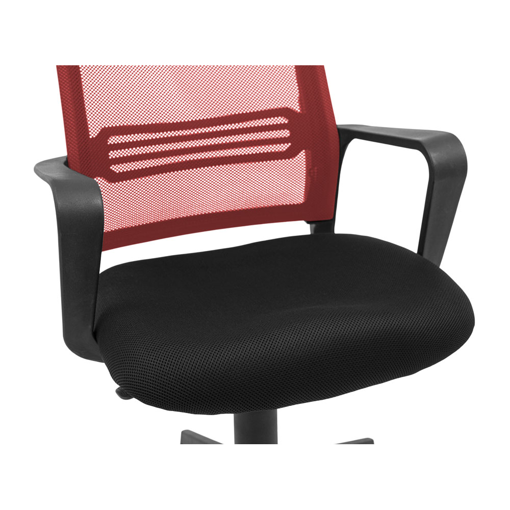 Кресло компьютерное Richman Джина Пластик Пиастра сетка черный + красный (RCM-1032) - фото 3