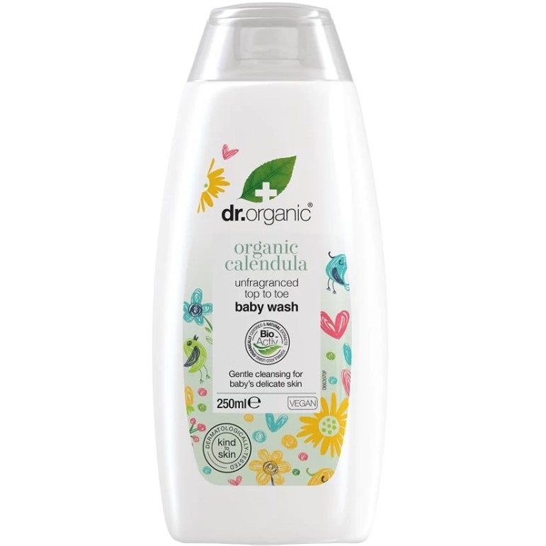 Детский гель для душа 2-в-1 с органической календулой Dr. Organic Calendula 2-in-1 Baby Wash 250 мл - фото 1