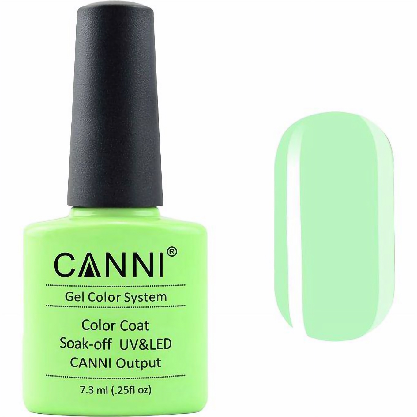 Гель-лак Canni Color Coat Soak-off UV&LED 82 блідо-салатовий 7.3 мл - фото 1