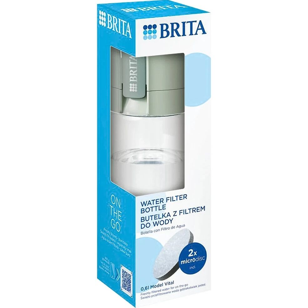 Бутылка для воды с фильтром Brita зеленая 600 мл (1052263) - фото 5