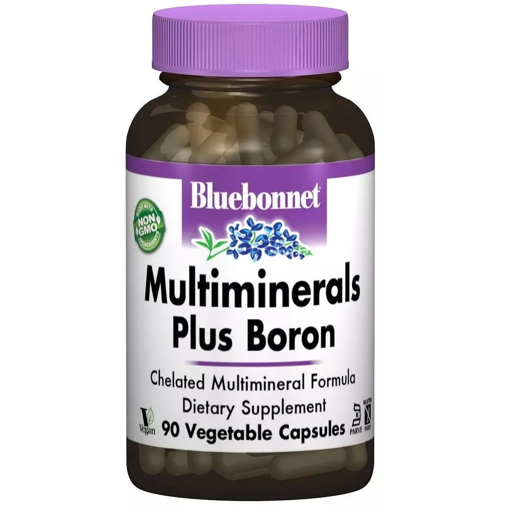 Мультимінерали + Бор + Залiзо Bluebonnet Nutrition 90 вегетаріанських капсул - фото 1