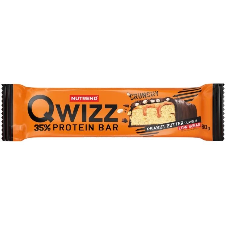 Батончик протеиновый Nutrend Qwizz Protein Bar арахисовая паста 60 г - фото 1