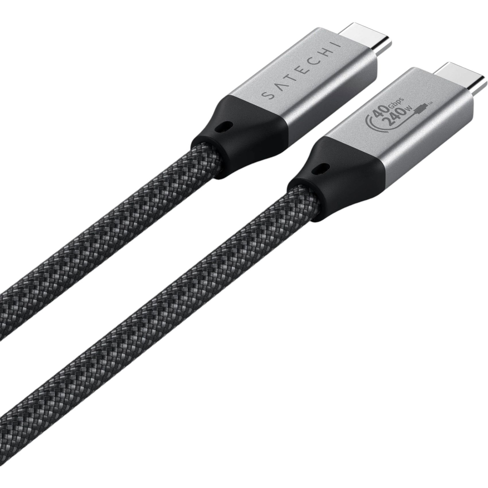 Кабель Satechi USB4 Pro 240W Space Gray 1.2м - фото 3