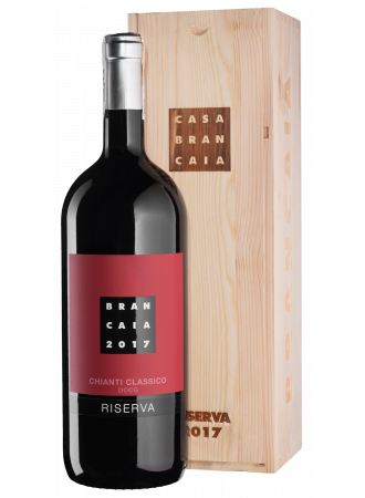 Вино Brancaia Chianti Classico Riserva 2017 червоне, сухе, 13,5%, 1,5 л, в дерев'яній коробці - фото 1