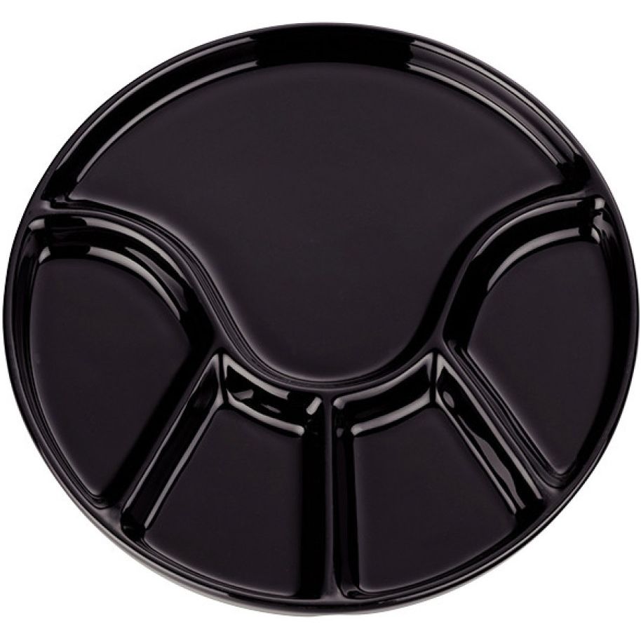 Тарелка для фондю Kela Anneli керамическая 21.5х2 см черная (67404) - фото 1
