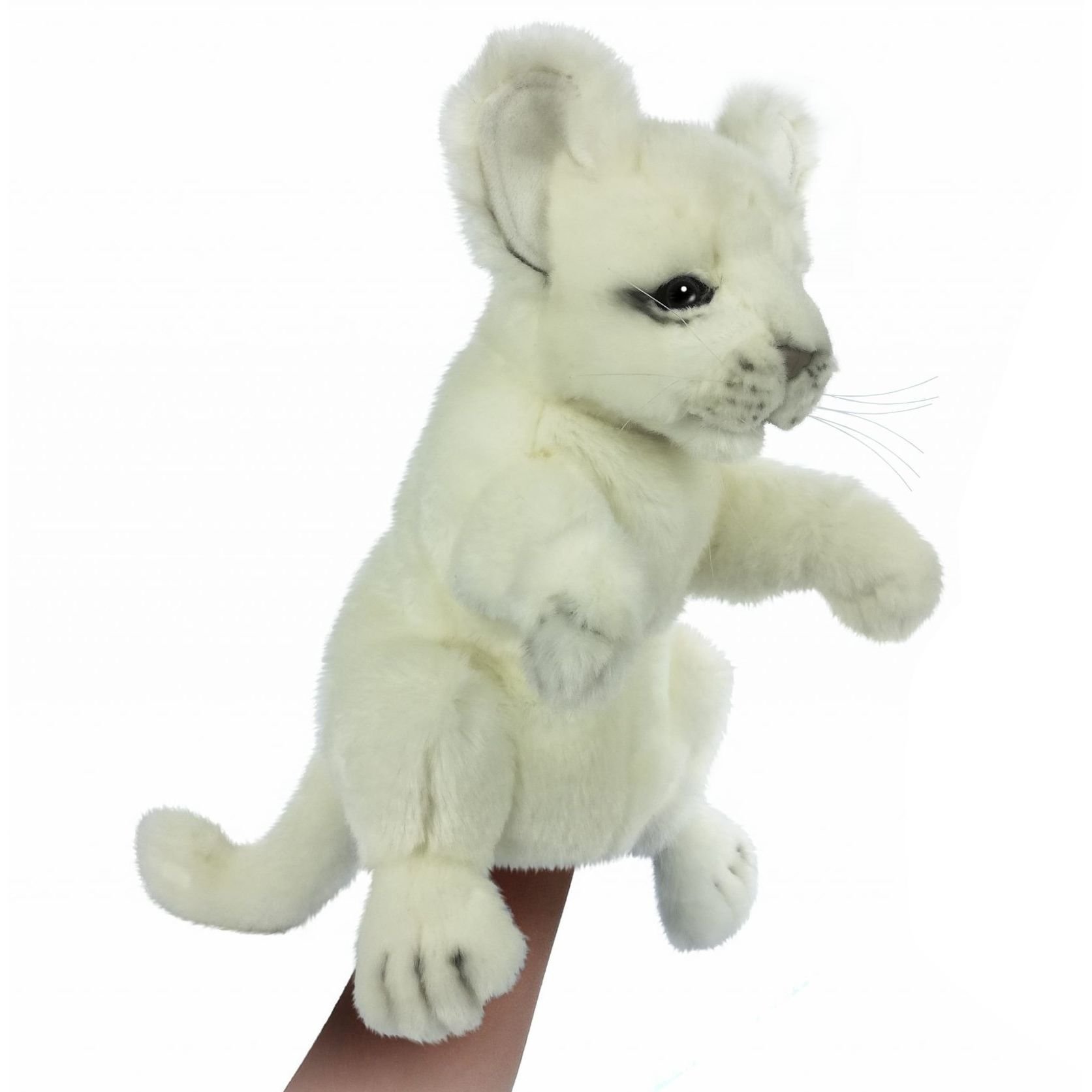 Мягкая игрушка на руку Hansa Puppet Белый львенок, 32 см, белая (7850) - фото 1