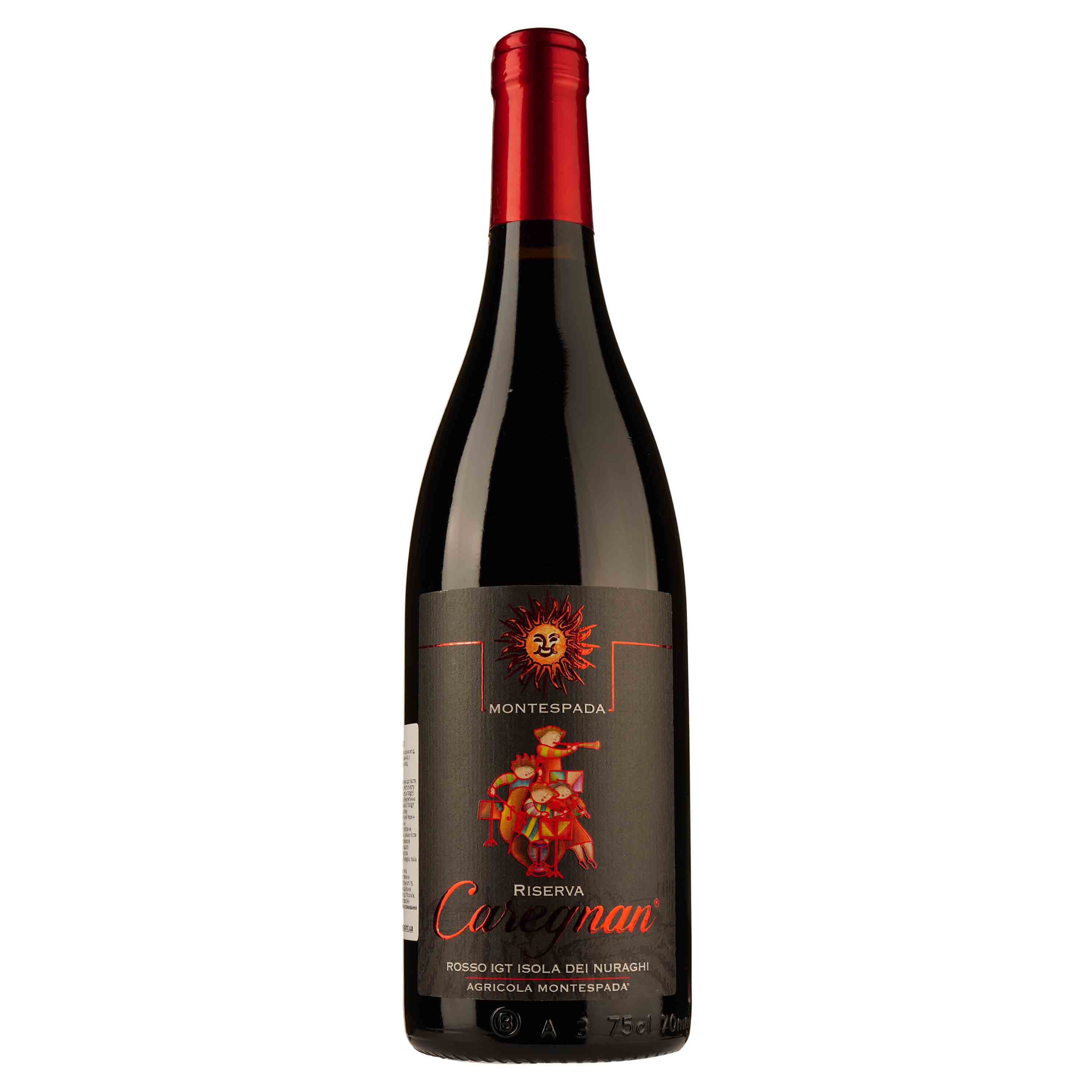 Вино Montespada Caregnan Reserve IGT 2016, красное, сухое, 14,5%, 0,75 л - фото 1