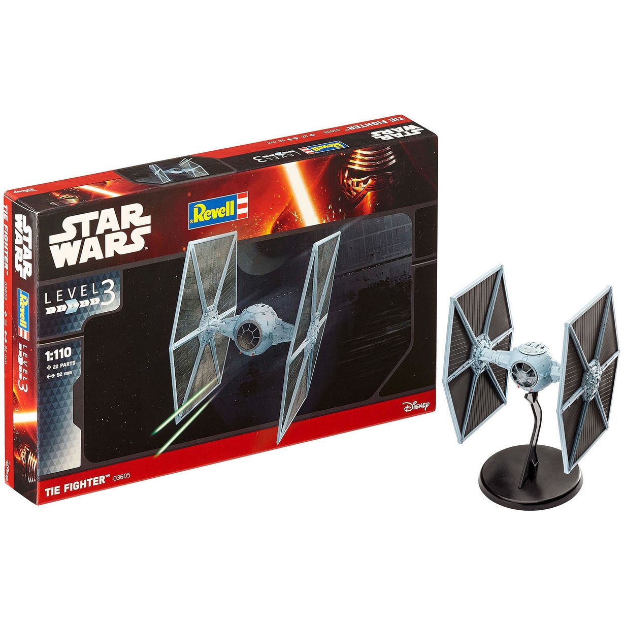 Сборная модель Revell Звездный TIE Fighter, уровень 3, масштаб 1:110, 22 детали (RVL-03605) - фото 8