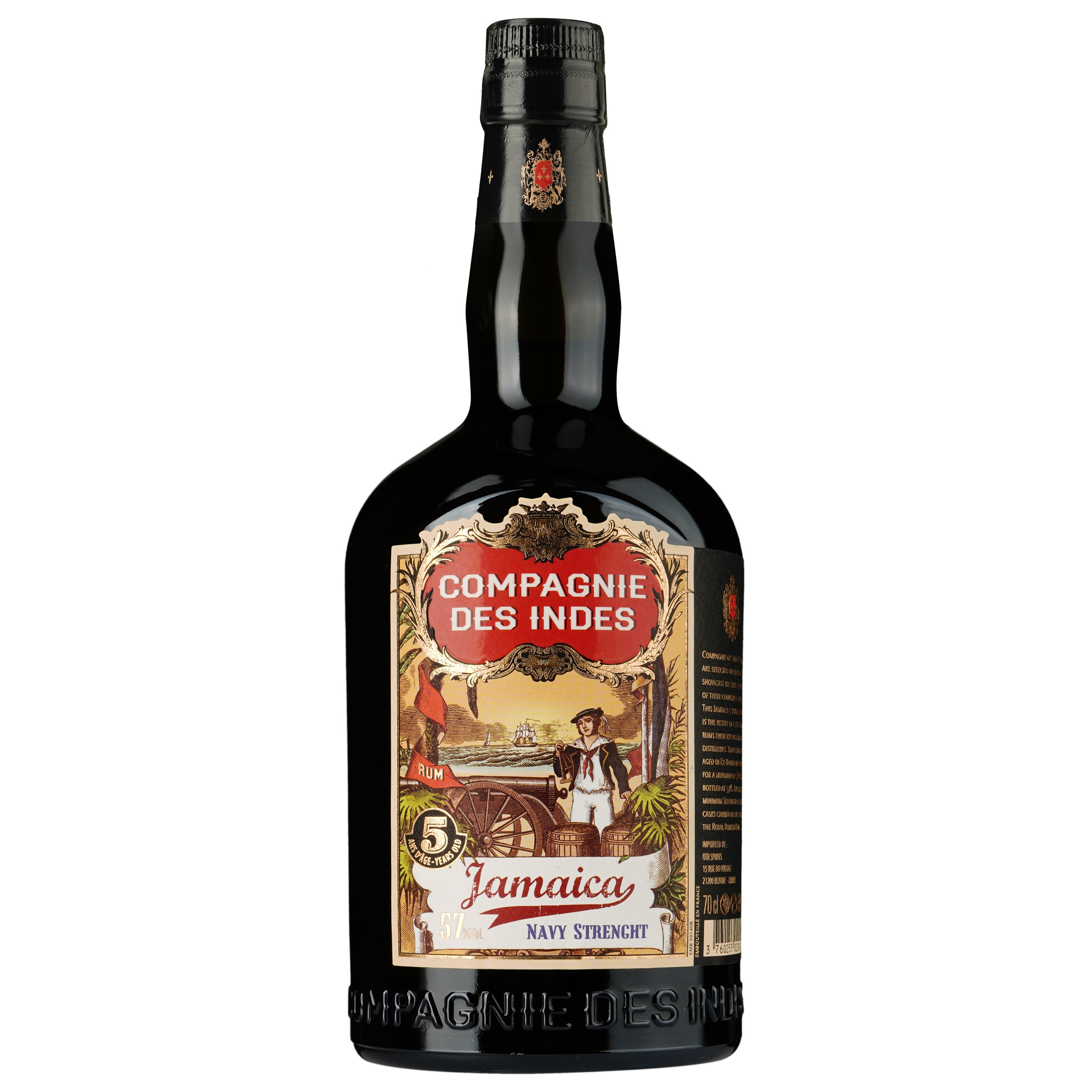 Ром Compagnie des Indes Blend Jamaica 5 yo, 57%, 0,7 л - фото 2