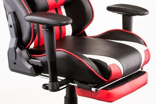 Геймерське крісло Special4you ExtremeRace з підставкою для ніг чорне з червоним (E4947) - фото 13