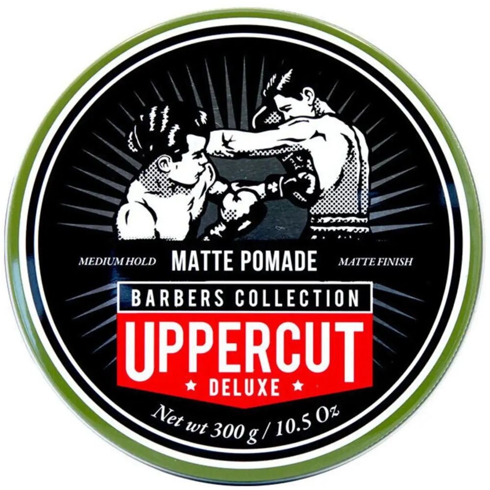 Помада для укладки волос Uppercut Deluxe Matt Pomade Barber Tin матовая 300 г - фото 1