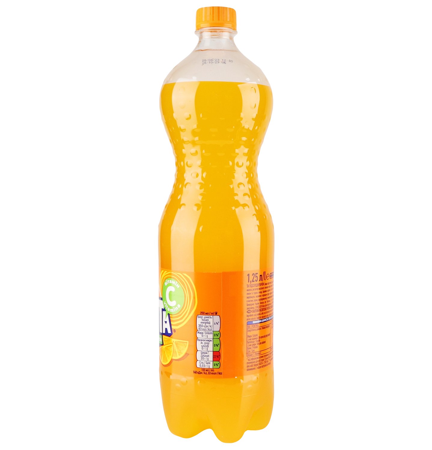 Напій безалкогольний Fanta з апельсиновим соком сильногазований1.25 л - фото 2