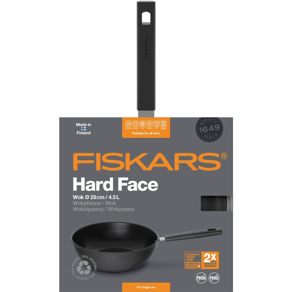 Сковорода Вок Fiskars Hard Face, 28 см (1052233) - фото 3