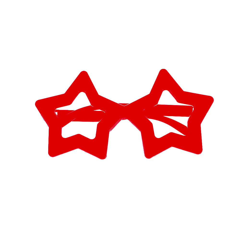 Очки карнавальные Offtop Звезды, красный (870175) - фото 1