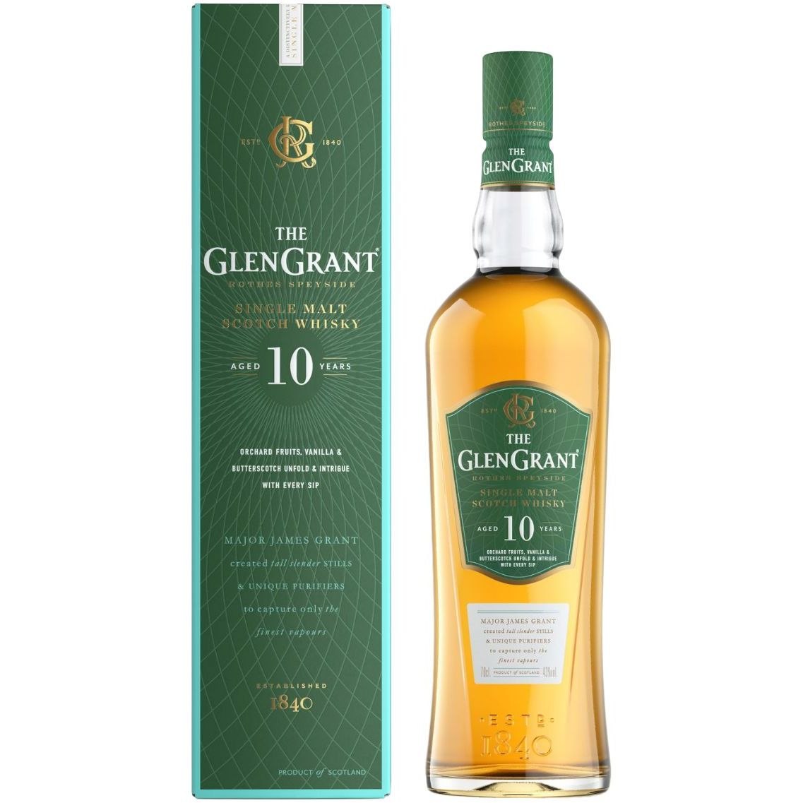 Виски Glen Grant 10 лет 40% 0.7 л, в подарочной упаковке - фото 1