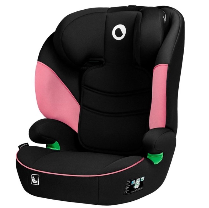 Автокрісло Lionelo Lars I-Size Pink Baby, 15-36 кг, чорне з рожевим (LO-LARS I-SIZE PINK BABY) - фото 1