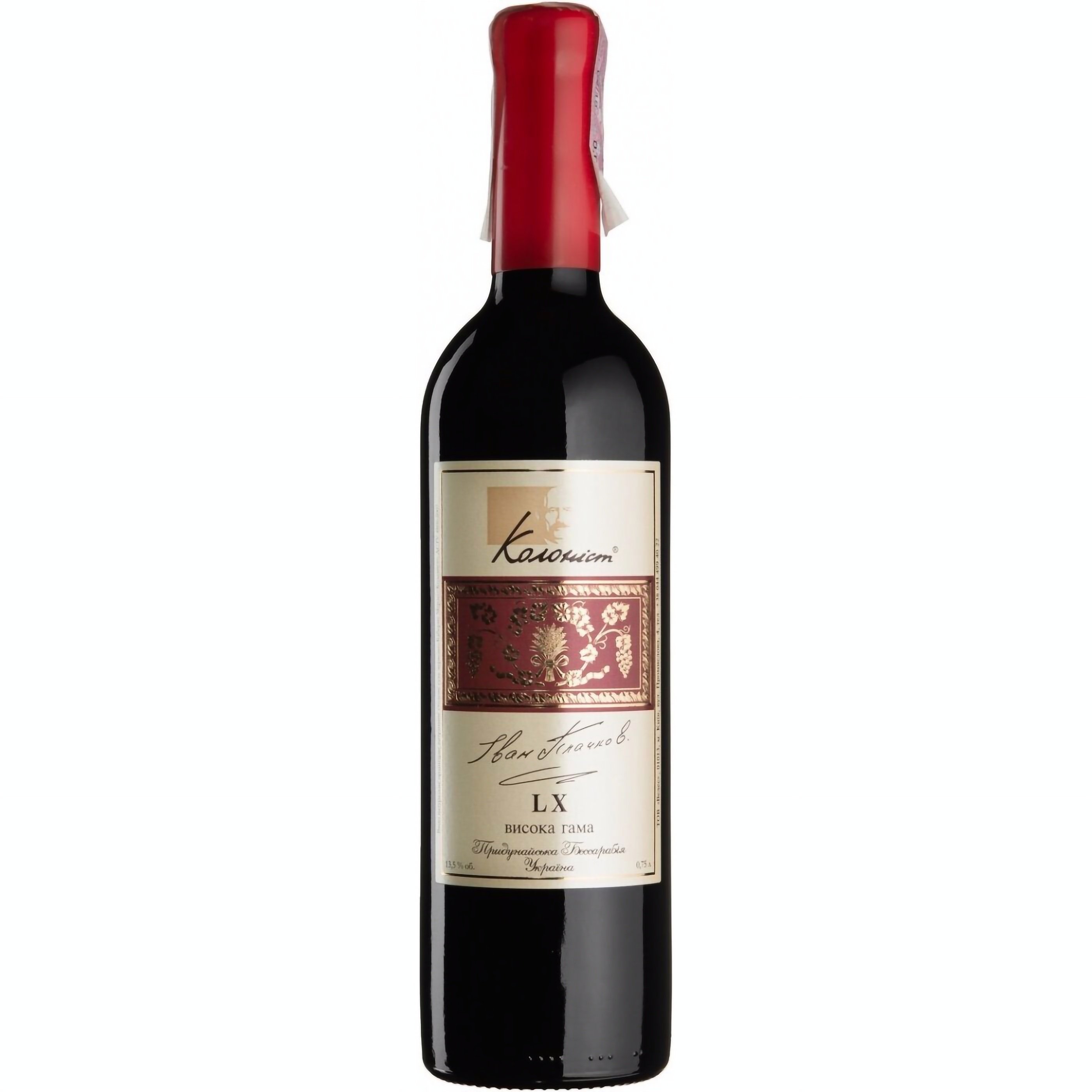 Вино Колоніст Каберне Мерло LX, червоне, сухе, 14%, 0,75 л (84258) - фото 1