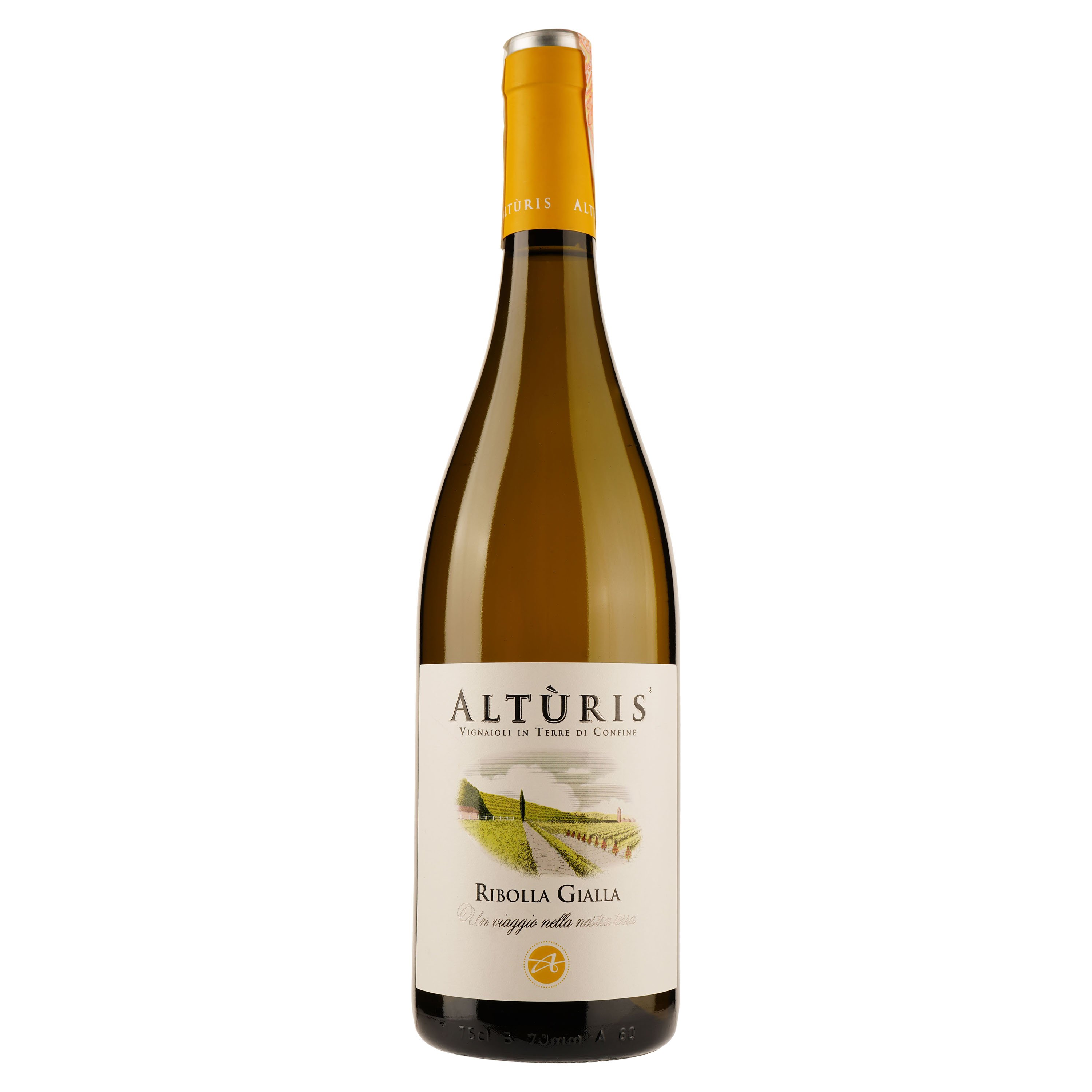 Вино Alturis Ribolla Gialla, біле, сухе, 0,75 л (ALR15755) - фото 1