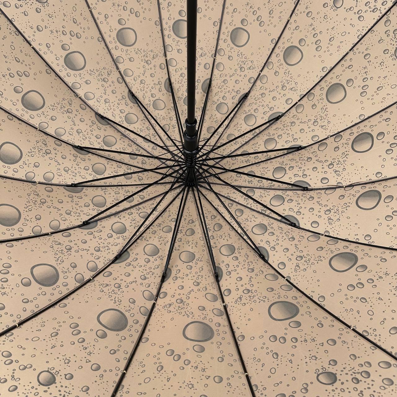 Женский зонт-трость полуавтомат Toprain 98 см бежевый - фото 6