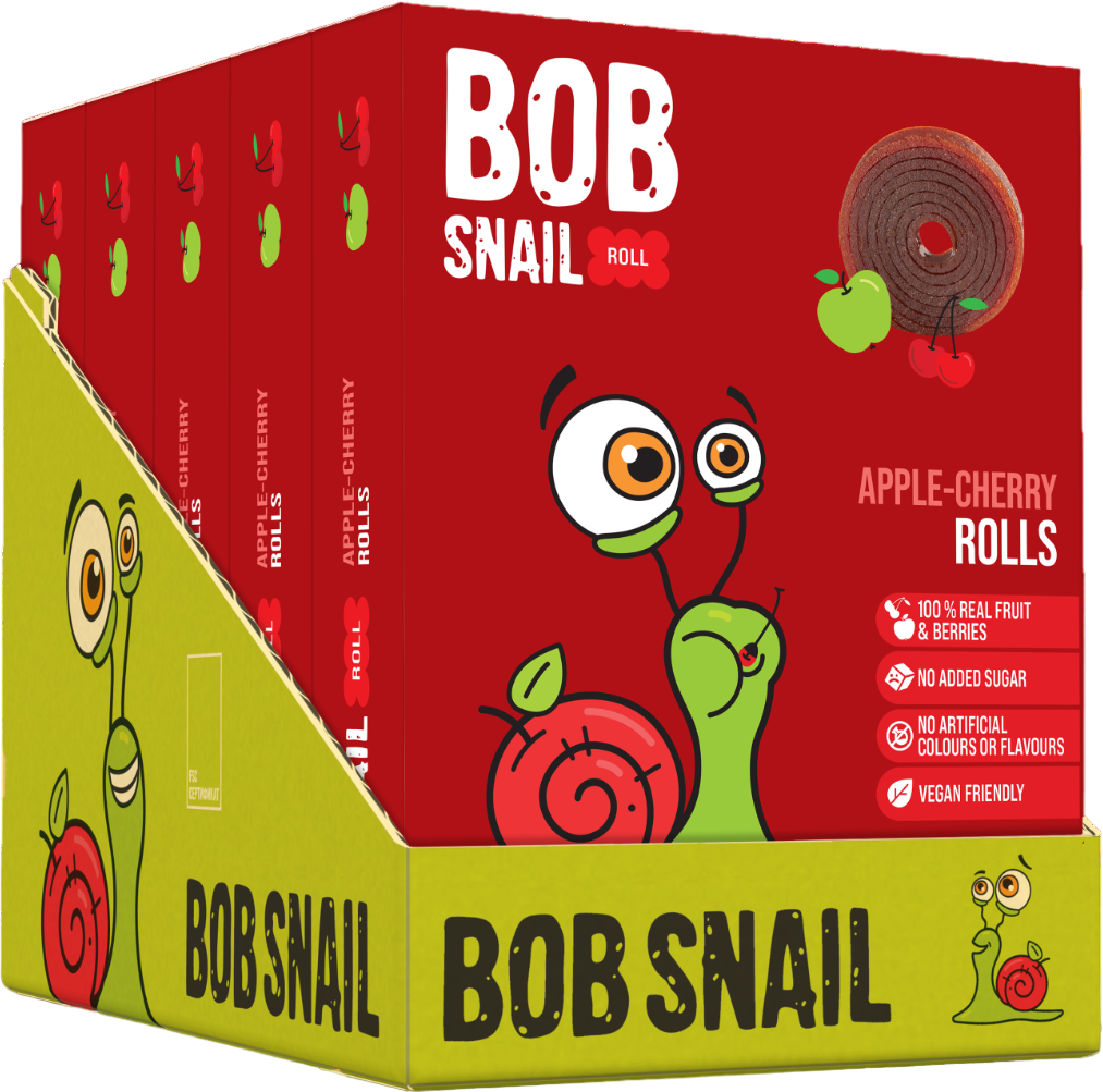 Набор фруктовых конфет Bob Snail Яблочно-Вишневые (5 шт. х 100 г) - фото 1