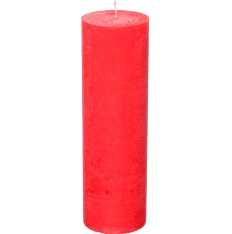 Свічка Pragnis Рустик, 5,5х20 см, червона (C5520-125) - фото 1