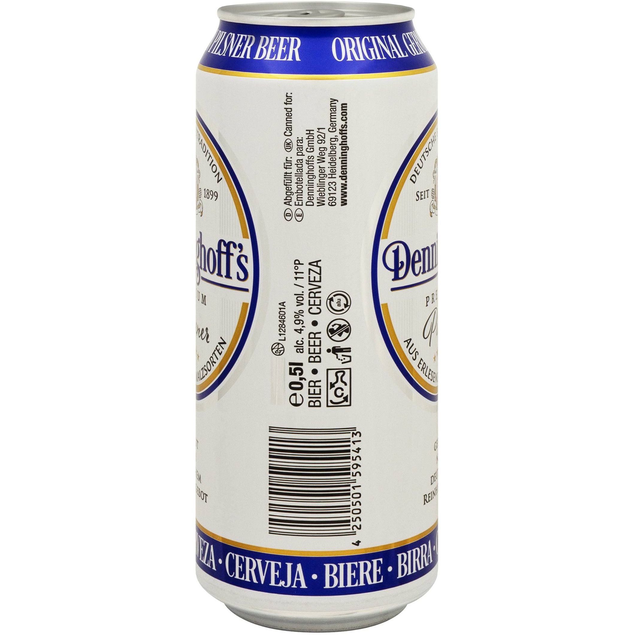 Пиво Denninghoff's Pilsner світле фільтроване 4.9% 0.5 л з/б - фото 2
