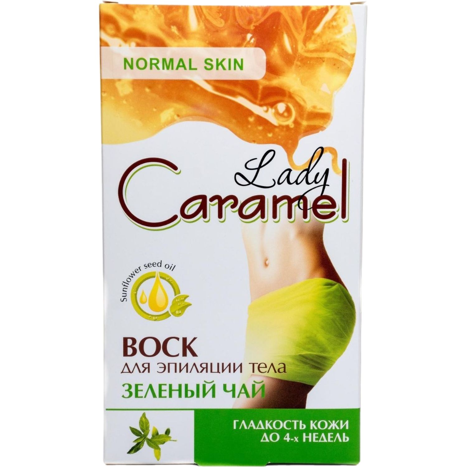 Воскові смужки для епіляції тіла Lady Caramel Зелений чай 16 шт. - фото 1