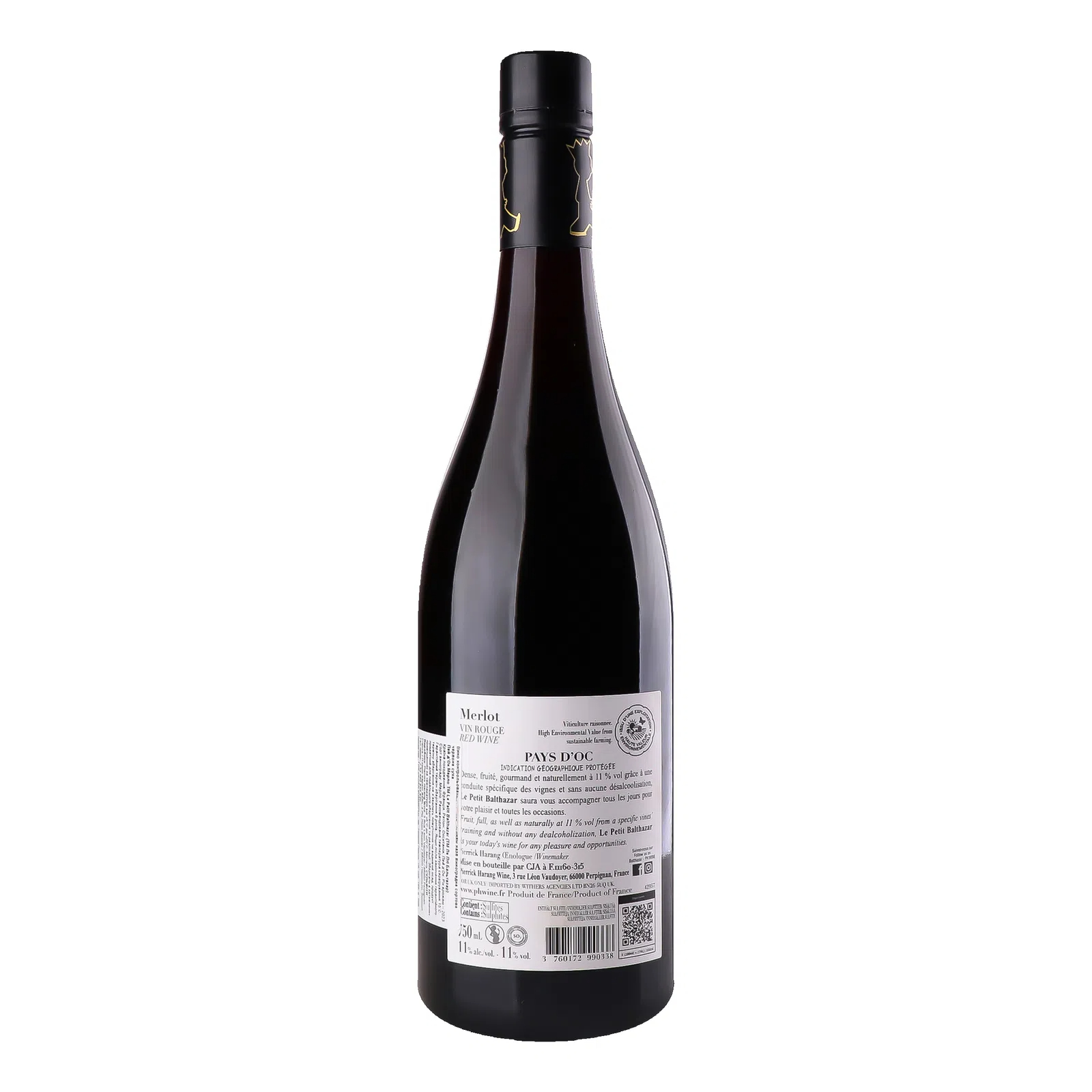 Вино Le Petit Balthazar Merlot красное сухое 0.75 л - фото 2