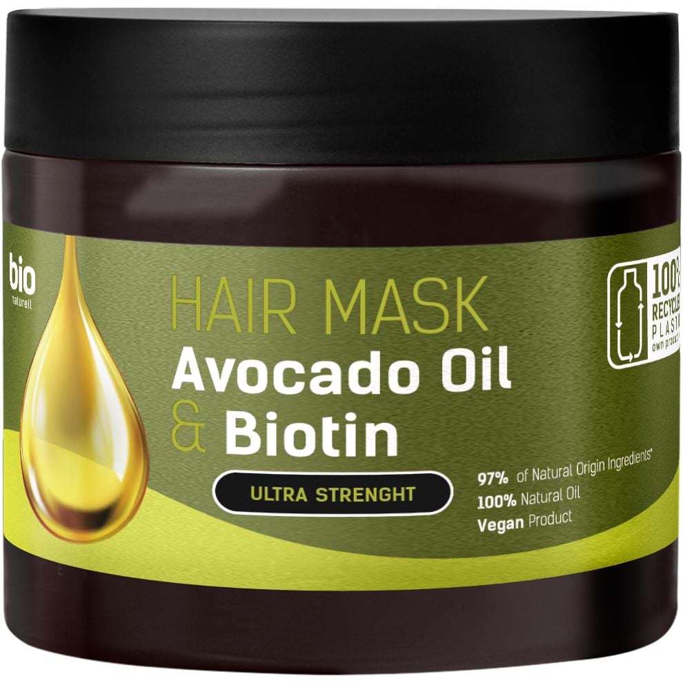 Маска для волос Bio Naturell Avocado Oil & Biotin ультрасила 295 мл - фото 1