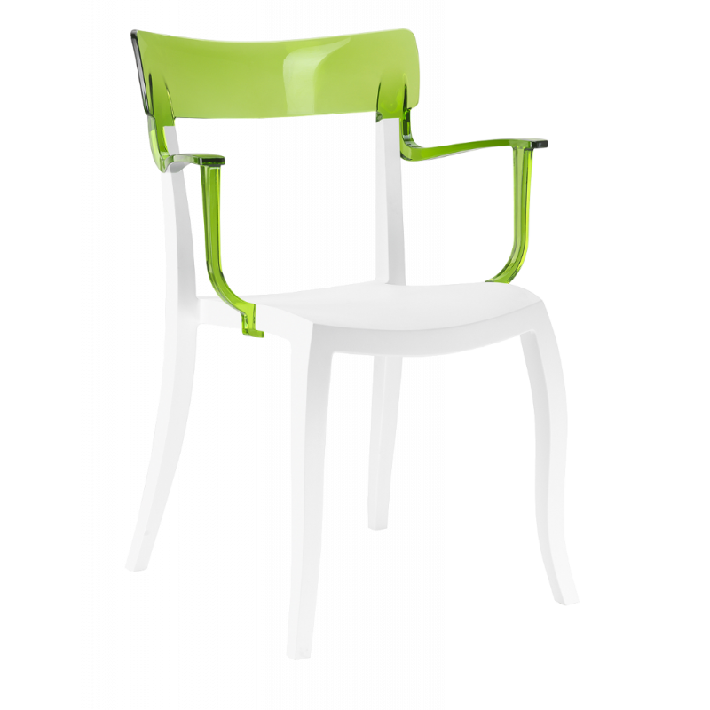 Кресло Papatya Hera-K, белое сиденье, верх прозрачно-зеленый (289979) - фото 1