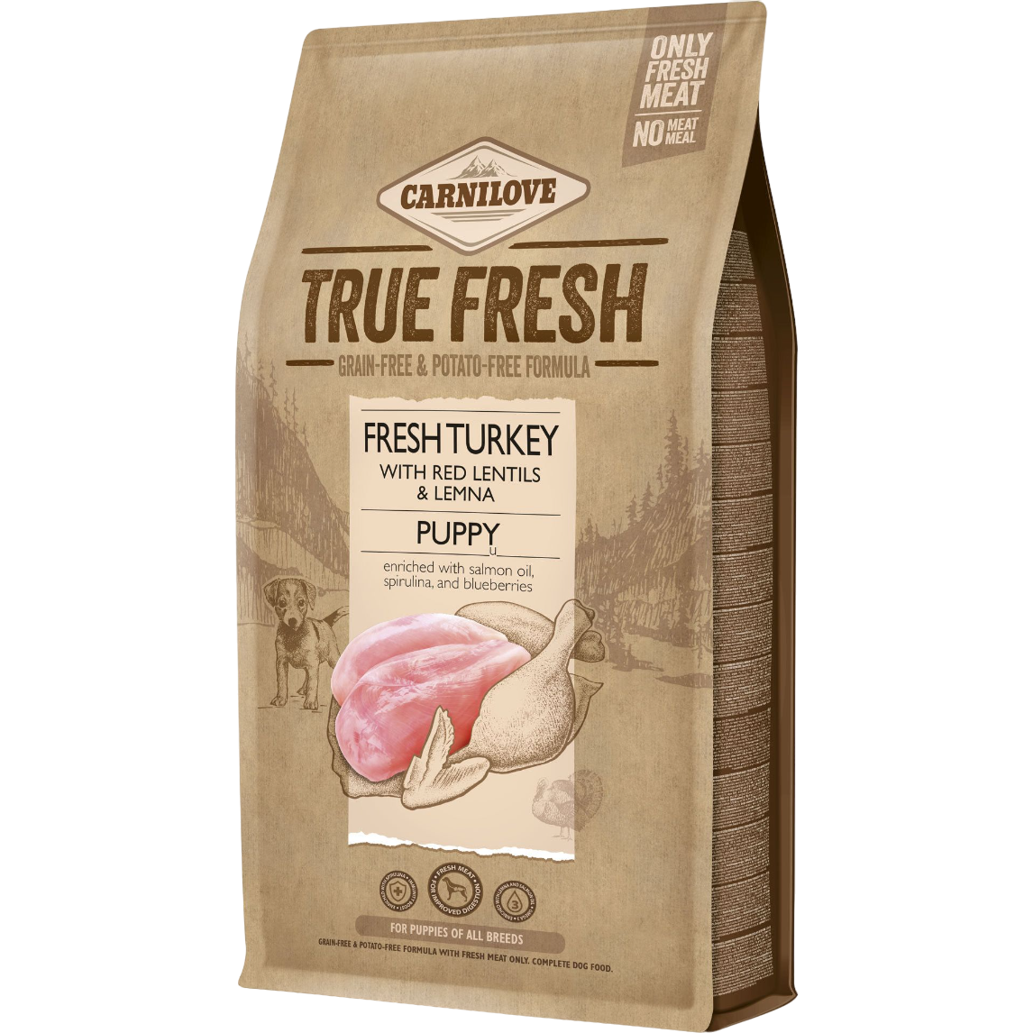 Сухий корм для цуценят Carnilove True Fresh Puppy з індичкою 4 кг - фото 1