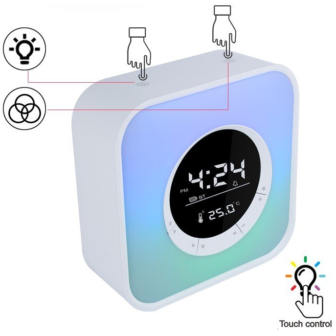 Портативная колонка часы будильник Kisonli Q6A Bluetooth 3600 mAh 5 Вт - фото 7