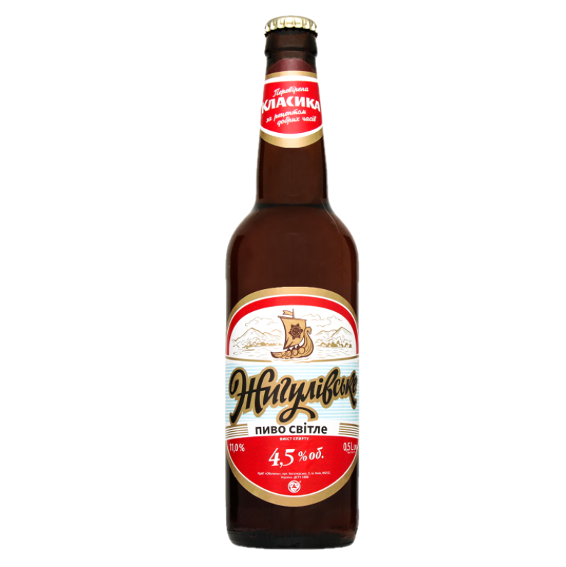 Пиво Оболонь Жигулевское, светлое, 4,2%, 0,5 л (467475) - фото 1