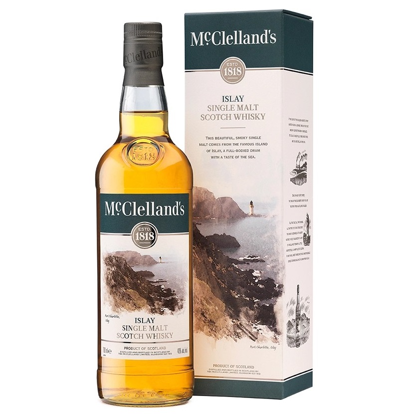 Віскі McClelland's Islay Single Malt Scotch Whisky, 40%, 0,7 л - фото 1