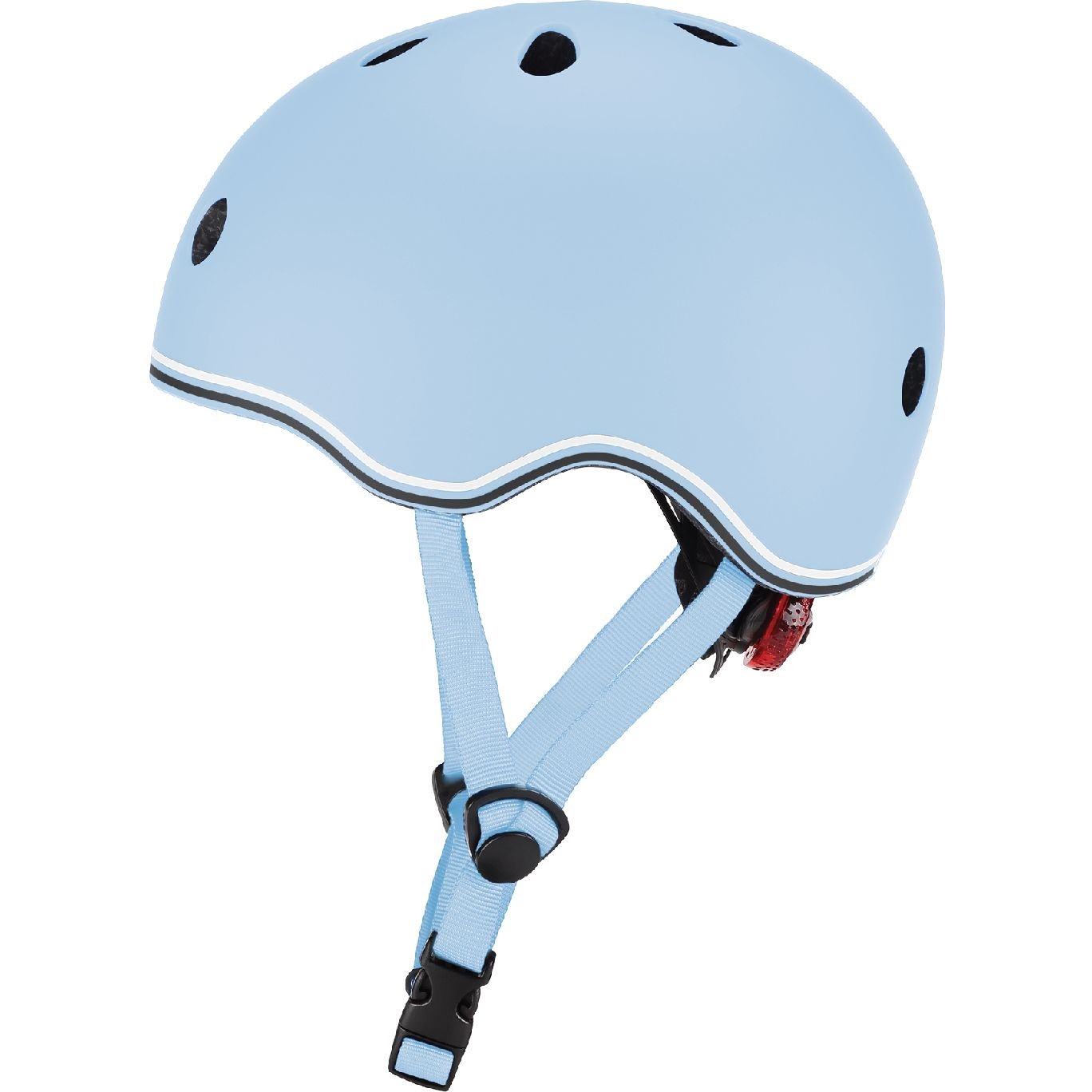 Шлем защитный детский Globber Go Up Lights с фонариком 45-51 см голубой (506-200) - фото 1