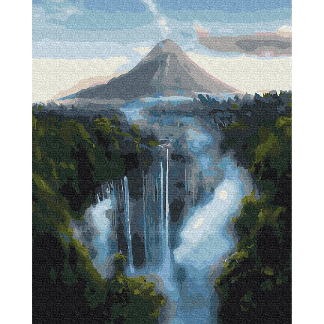 Картина за номерами Водоспад біля гір Brushme 40x50 см кольорова 000276771 - фото 1