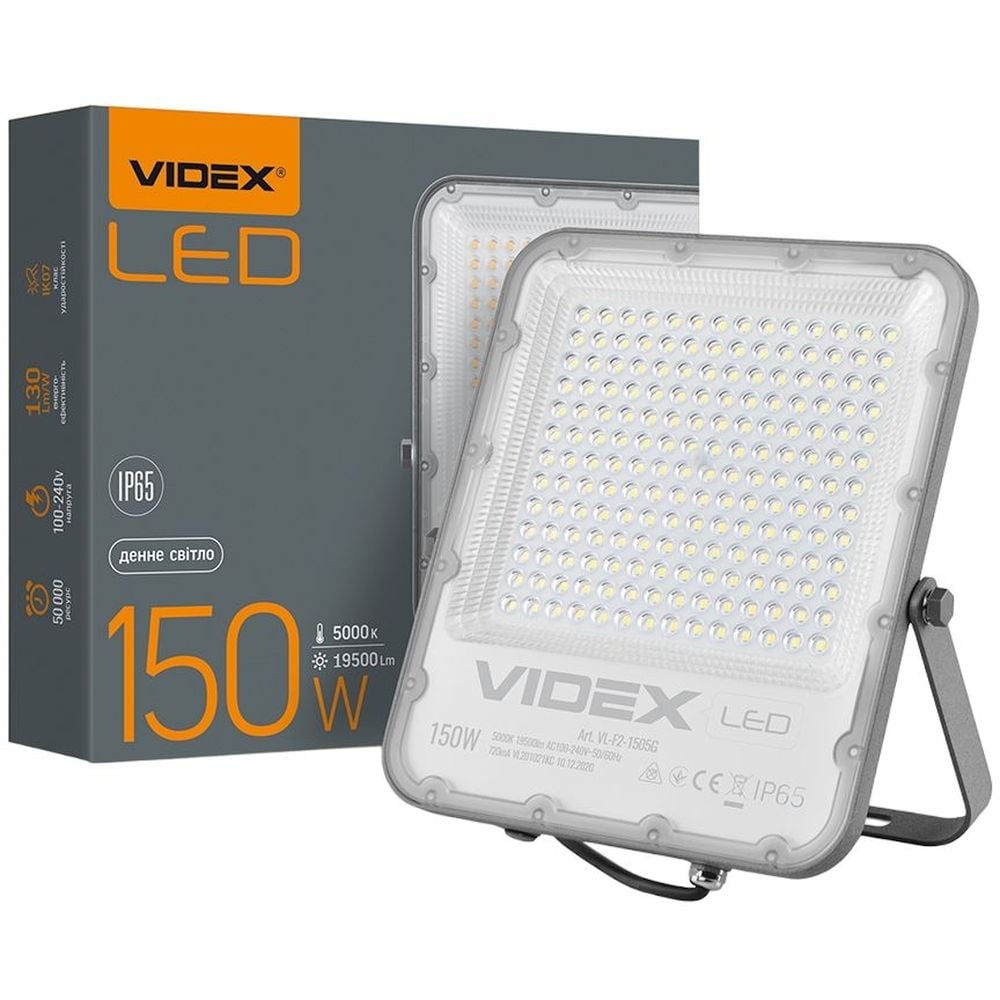 Прожектор Videx Premium LED F2 150W 5000K (VL-F2-1505G) - фото 1